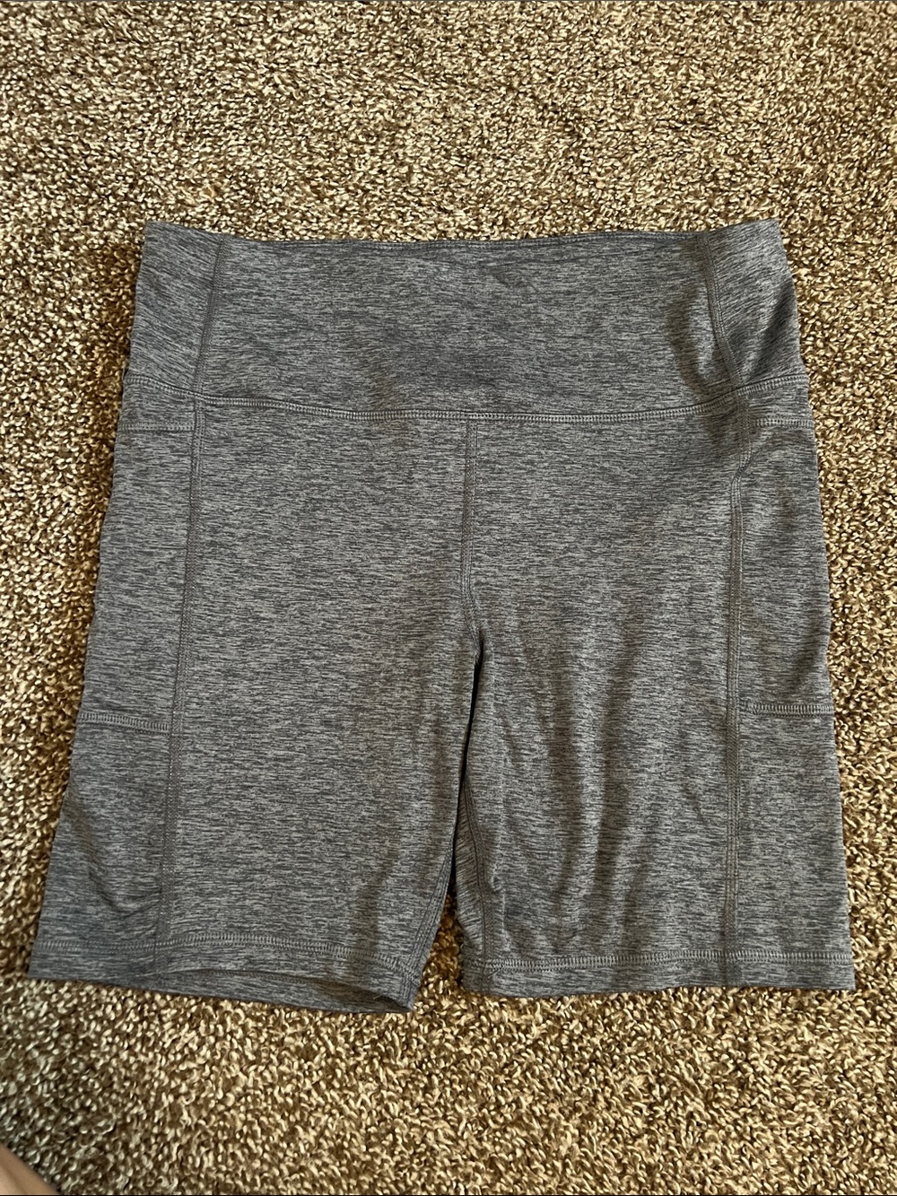 Athletic Works Gray High-Rise Bike Shorts